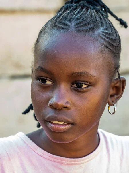 Mbour Senegal Enero Circa 2021 Retrato Niños Senegaleses Identificados Sin —  Fotos de Stock