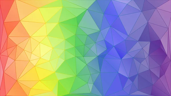 Dreieck polygonaler Regenbogenhintergrund. Vektor — Stockvektor