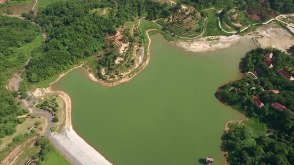 Fotografie aeriană a rezervorului mare — Videoclip de stoc