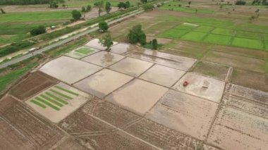 Hasat alanında traktör havası