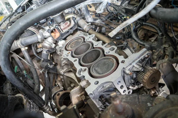 Fixing car engine — Stock Photo, Image