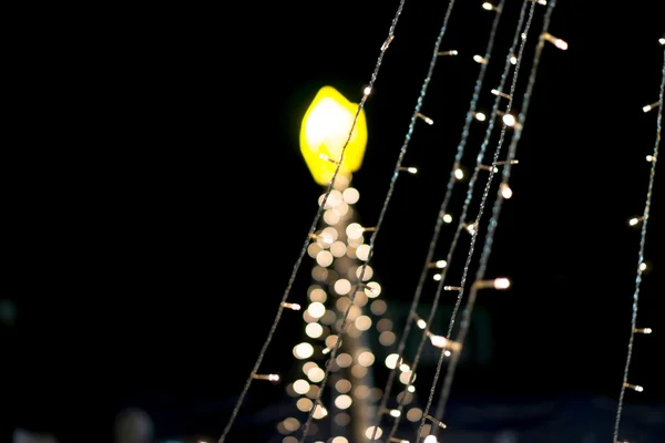 Kerstmis licht 's nachts — Stockfoto