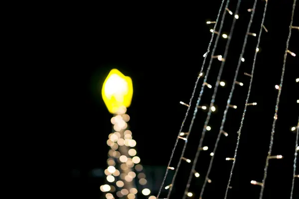 Luz de Natal à noite — Fotografia de Stock