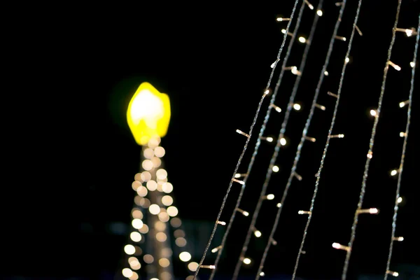 Luz de Natal à noite — Fotografia de Stock