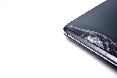 Kırık ekran smartphone cep telefonu ile