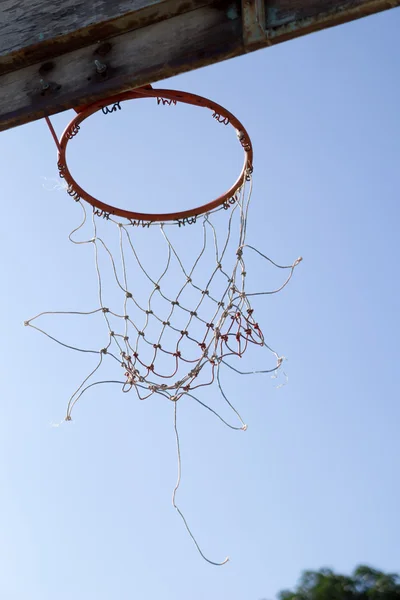 Wooden basketball hoop