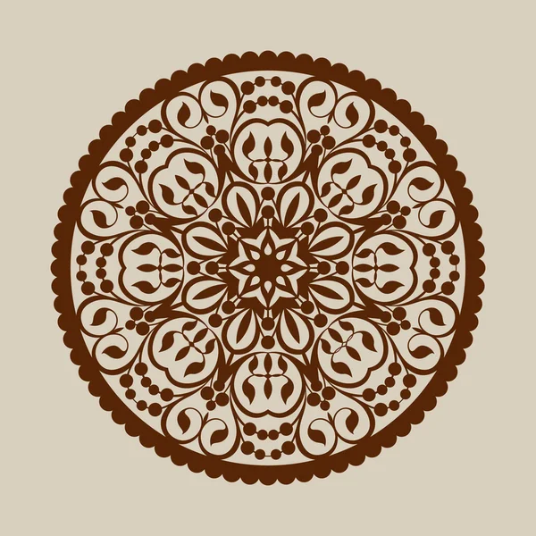 Le modèle de mandala pour rosette décorative — Image vectorielle