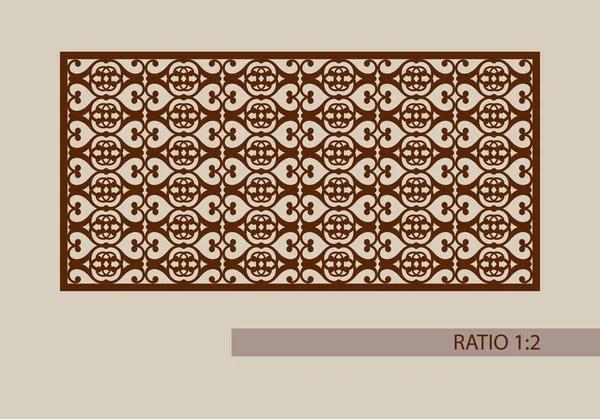 O padrão de modelo para painel decorativo de corte a laser —  Vetores de Stock