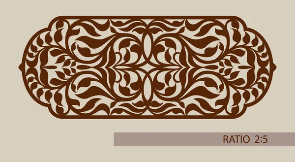 El patrón de plantilla para el corte por láser panel decorativo — Vector de stock