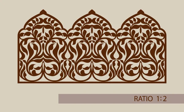 The template pattern for laser cutting decorative panel — Stock Vector