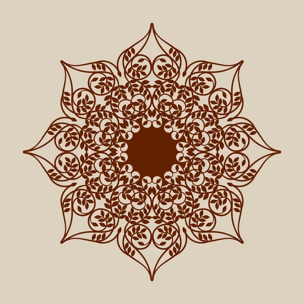 Pola mandala templat untuk rosette dekoratif - Stok Vektor