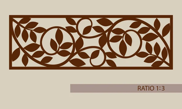 Lazer kesme dekoratif panel için şablon desen