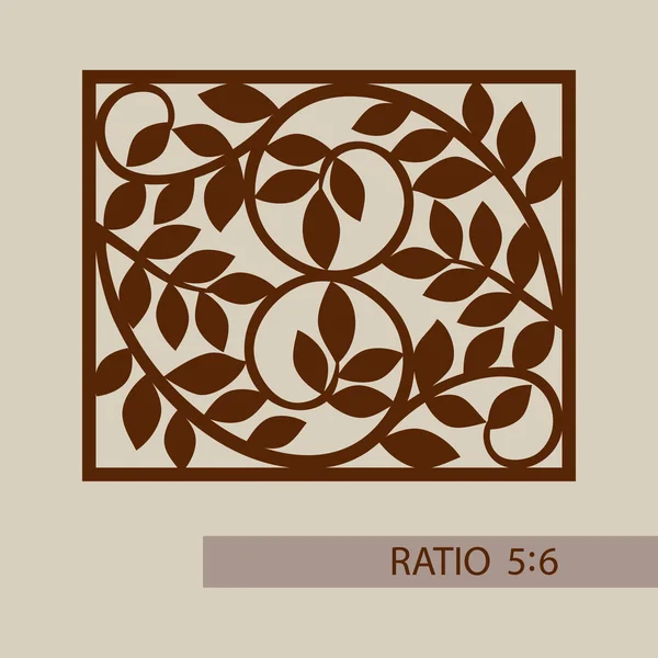 El patrón de plantilla para el corte por láser panel decorativo — Vector de stock