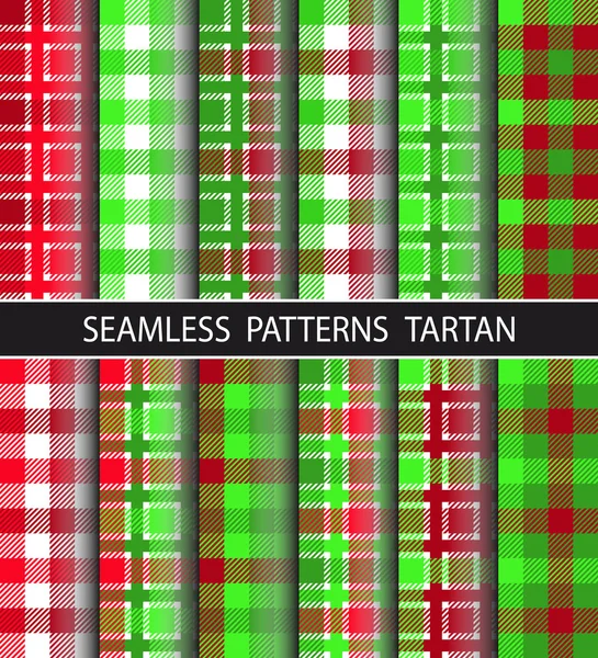 Setzen nahtlose Muster Tartan — Stockvektor