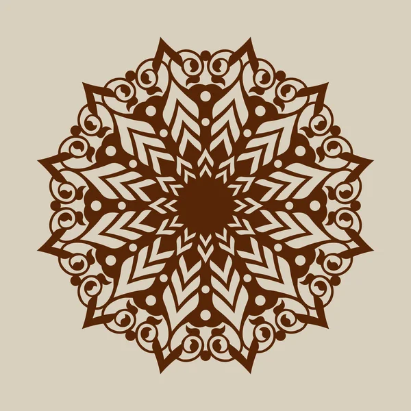 Шаблон мандала шаблон для декоративной розетки — стоковый вектор