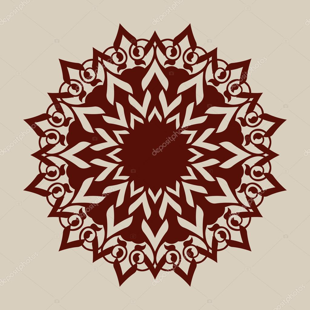 Шаблон Мандала Шаблон Для Декоративной Розетки Векторное.