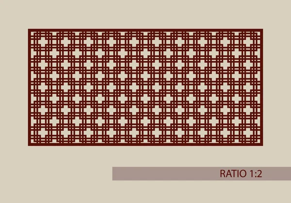 El patrón de plantilla para el corte por láser panel decorativo — Vector de stock