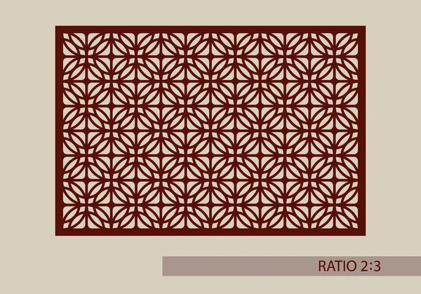 El patrón de plantilla para el corte por láser panel decorativo — Vector de stock