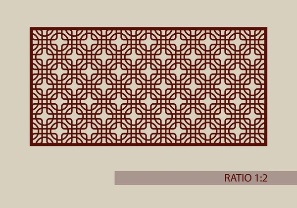 Шаблон для лазерной резки декоративной панели — стоковый вектор