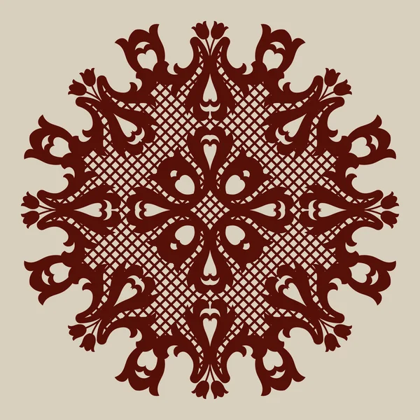 装飾的なロゼットのテンプレートのマンダラ パターン — ストックベクタ