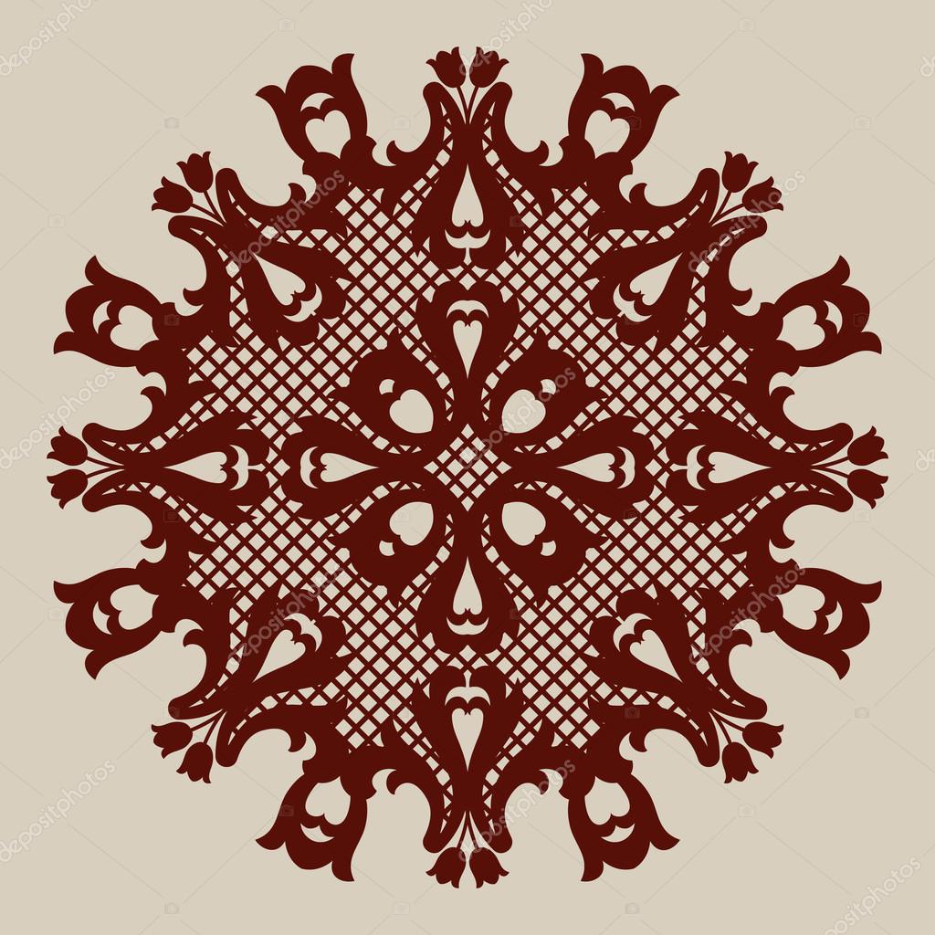 Шаблон Мандала Шаблон Для Декоративной Розетки Векторное.