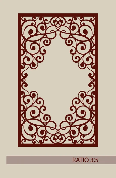 El patrón de plantilla para el corte por láser panel decorativo — Vector de stock