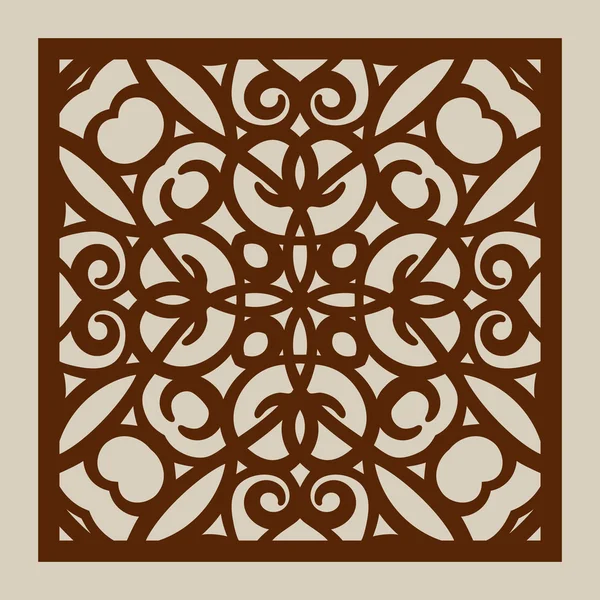 El patrón de plantilla para el corte por láser panel decorativo — Archivo Imágenes Vectoriales