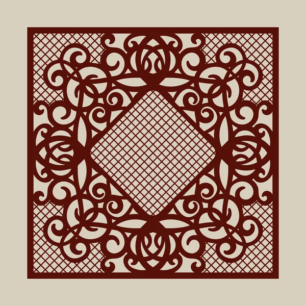 El patrón de plantilla para el corte por láser panel decorativo — Archivo Imágenes Vectoriales