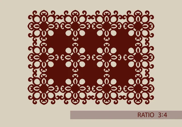 El patrón de plantilla para el corte por láser panel decorativo — Vector de stock