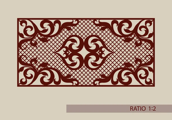 El patrón de plantilla para el corte por láser panel decorativo — Vector de stock