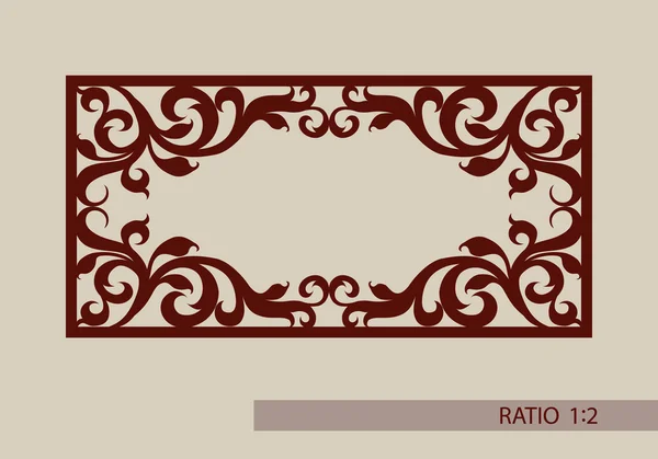 El patrón de plantilla para el corte por láser panel decorativo — Vector de stock