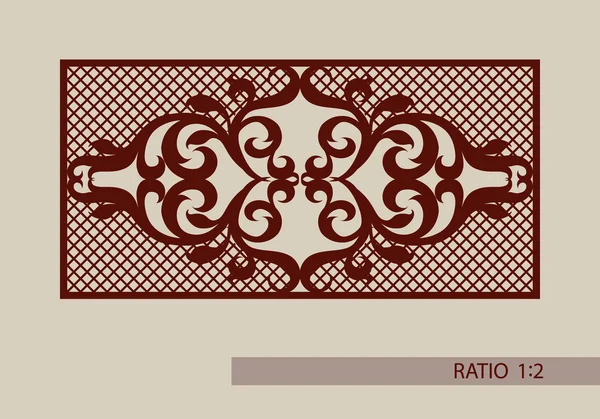 レーザー カット装飾的なパネルのテンプレート パターン — ストックベクタ