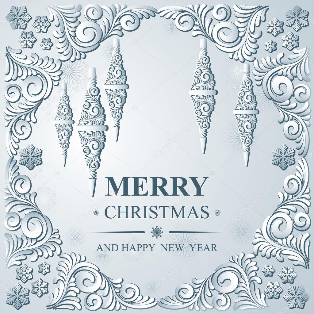 Poster Merry Christmas and Happy New Year