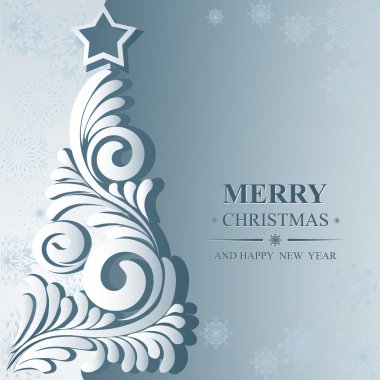 Poster Merry Christmas and Happy New Year clipart