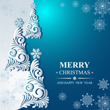 Poster neşeli Noel ve mutlu yeni yıl