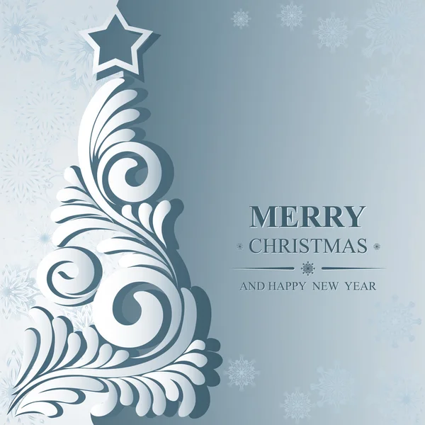 Poster Merry Christmas and Happy New Year — Stock Vector