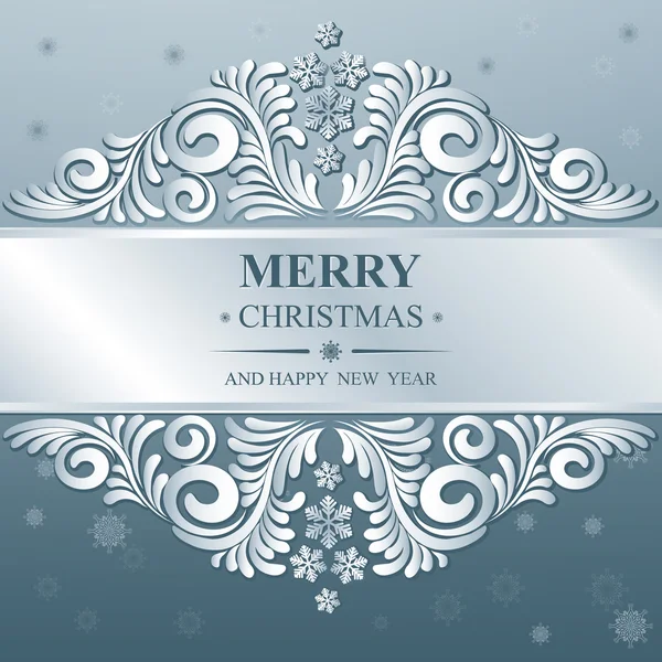 Poster Merry Christmas and Happy New Year — Stock Vector