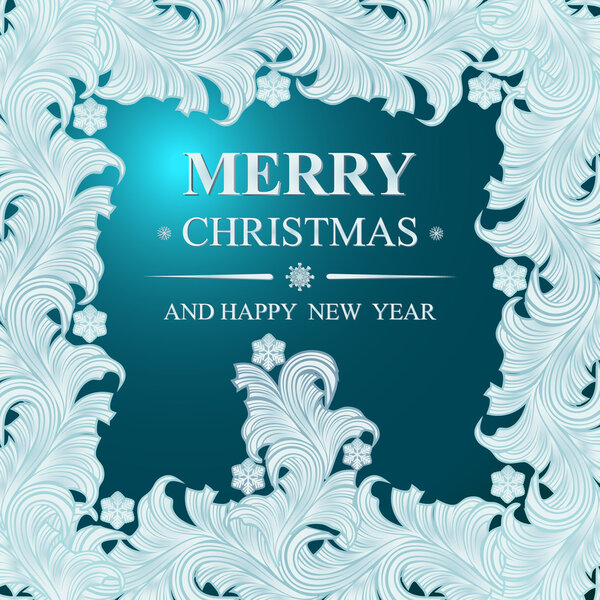 Poster Merry Christmas and Happy New Year