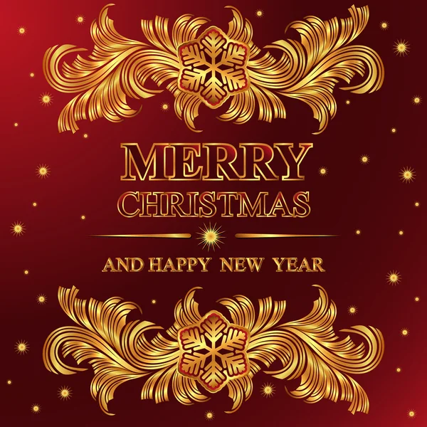 Poster Merry Christmas and Happy New Year — Stock Vector