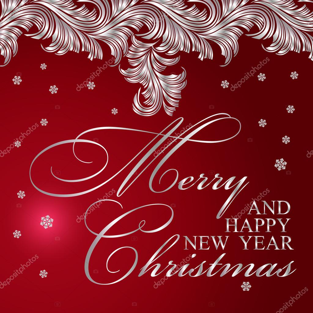 Affiche Joyeux Noel Et Bonne Annee Image Vectorielle Par Galinaalex C Illustration Affiche Joyeux Noel Et Bonne Annee Image Vectorielle Par Galinaalex C Illustration