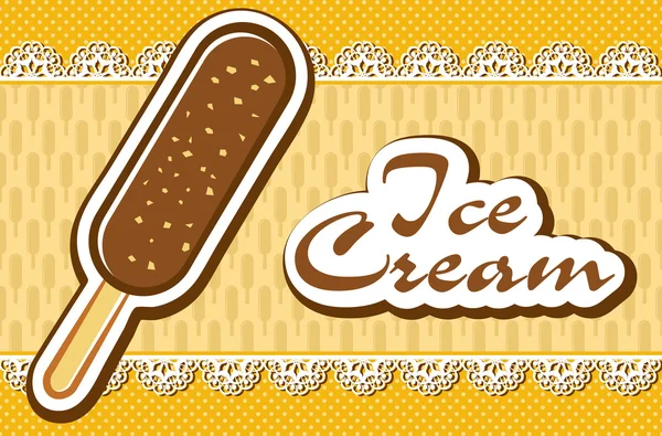 Card with ice cream — Stock Vector