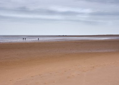 Büyük plaj ve ufuk, Norfolk, İngiltere