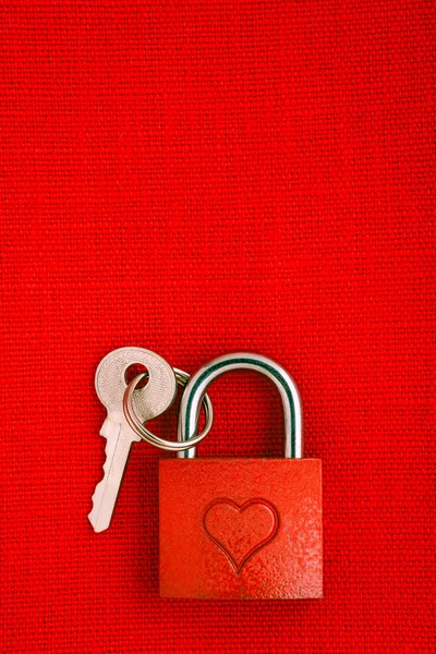 Red Love Lock — Stock Photo, Image
