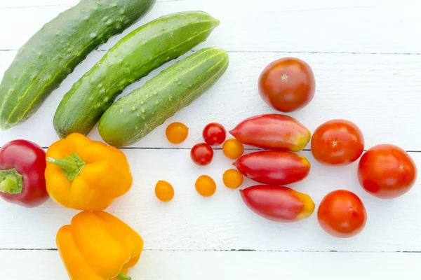 Fondo alimentario ecológico. fotografía diferentes verduras —  Fotos de Stock