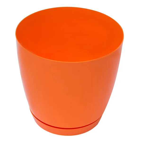Maceta de plástico naranja — Foto de Stock