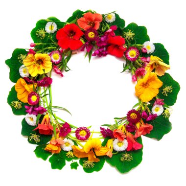 Çiçek düğün kartı