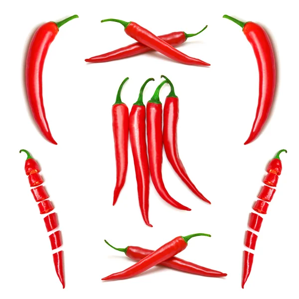 Červené chilli papričky — Stock fotografie