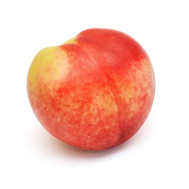Şeftali meyvesi beyaz arkaplanda izole