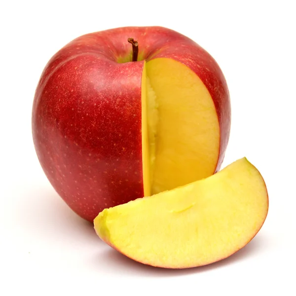 Rebanada de manzana y manzana — Foto de Stock