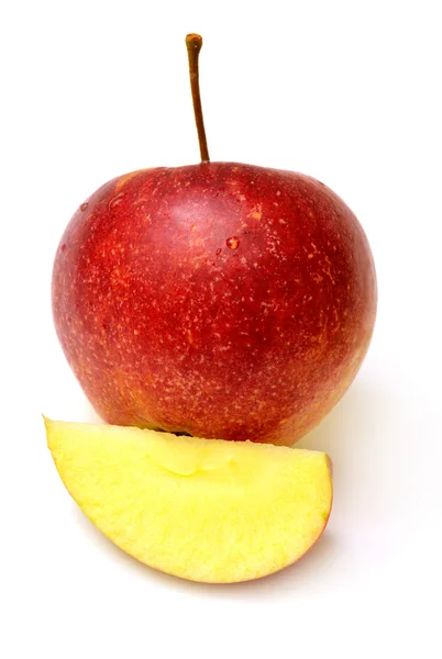 Apfel- und Apfelscheibe — Stockfoto